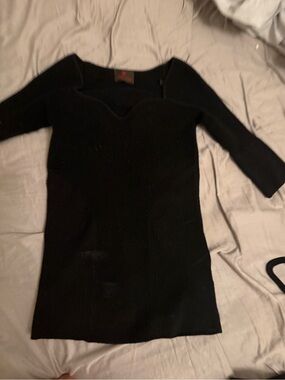 Louis Feraud Black Knit Dress